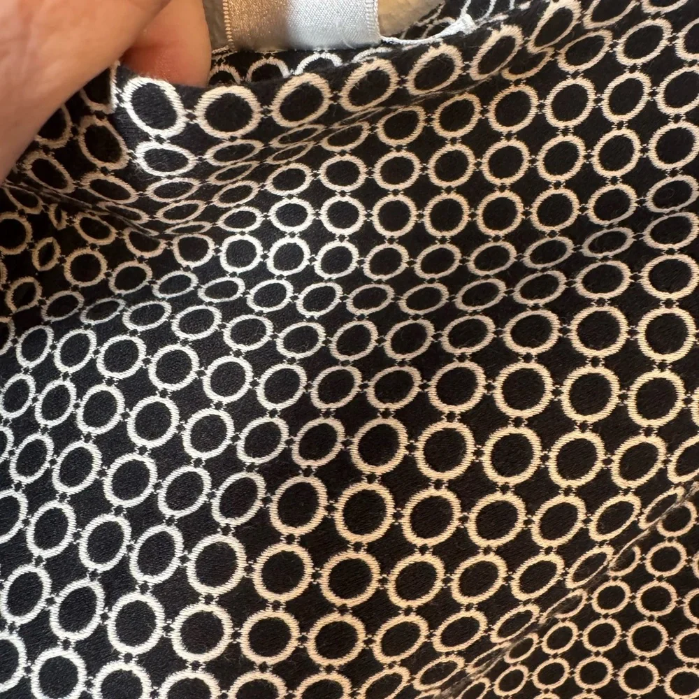 Talbots Women's Black Patterned Fully Lined Pants Size 8/PETITE       BIN#2